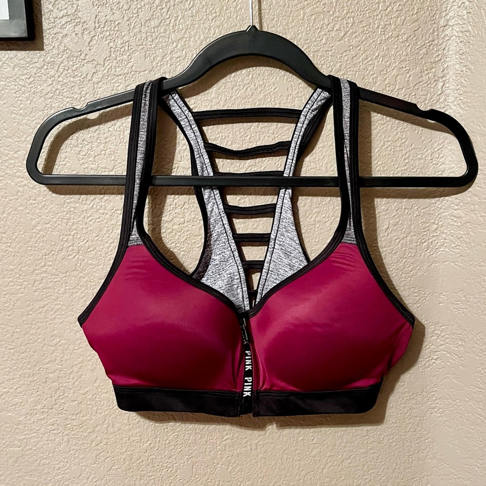 Victoria’s Secret Pink Sports bra with zip up front
